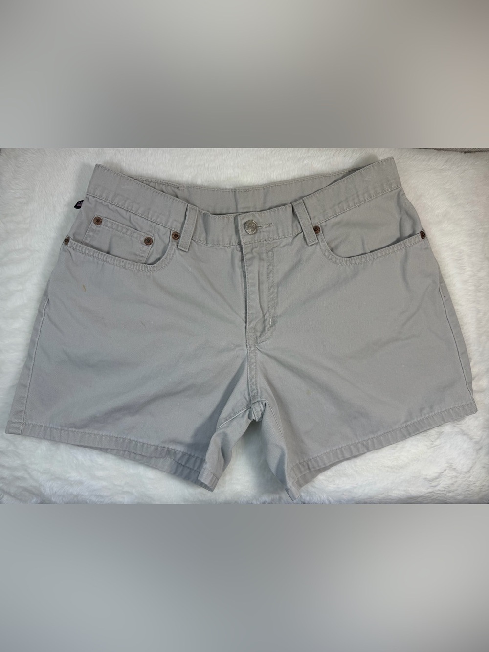Polo Jeans Co Ralph Lauren Saturday Short Womens 6 Khaki 100% Cotton